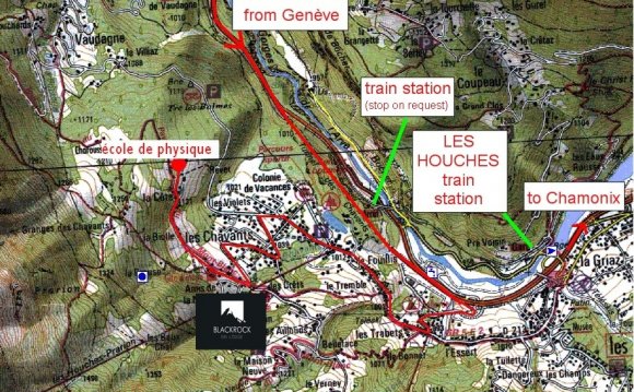 Map of Les Houches