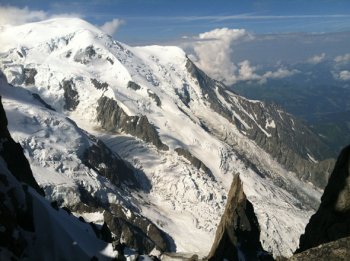 MontBlanc: View of Mont Blanc; Photograph by Terry Stonich.