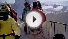 Chamonix Mont Blanc from a Paraglider. Vallee Blanche Ski